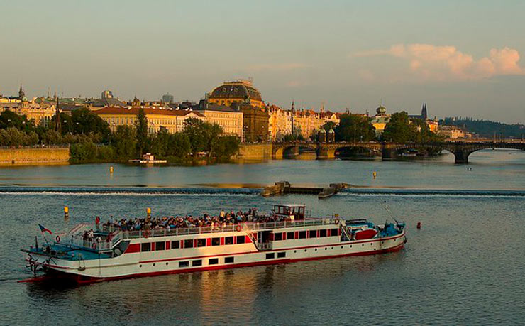Vltava river cruise boat